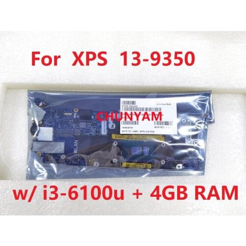 NEW AAZ80 LA-C881P For DELL XPS 13 9350 Series Laptop Motherboard i3-6100U 4GB RAM CN-0X4JNX X4JNX Mainboard 100% Tested