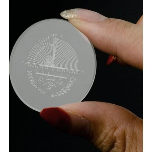 Microscope X Ruler Stage Micrometer Optical Glass Eyepiece Reticle Calibration Slide for Angle Dot Ruler Measurement
