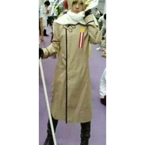 Hetalia Axis Powers APH Russia Ivan Braginsky Cosplay Costume(coat+scarf+gloves) 11