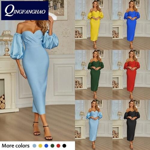 Dresses for women High-end big womens pile push-sleeve dress autumn and winter banquet, long dress zf
