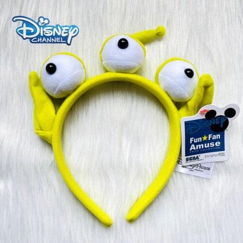Disney Toy Story 3 Alien 3D Headband Mickey Mouse Ear Headwear Cute Girl Plush Headdress Cosplay Kid Soft Original Headbands