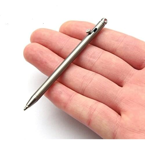 EDC Titanium Alloy Pen Mini Ballpoint Pen Creative Gift Exquisite 1pcs/lot with 2 refills