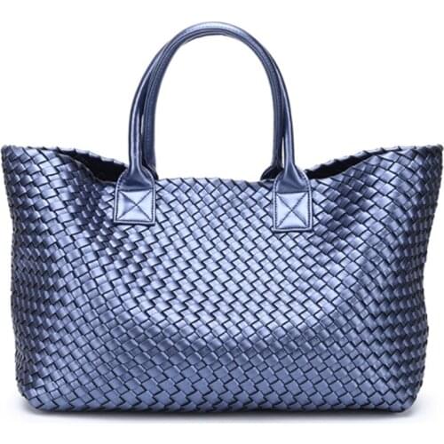 Woven Tote Bag 2021 new European and American fashion womens bag single shoulder bag large capacity shoulder handbag