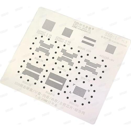 10 in 1 BAG96 BGA100 BGA132 BGA136 BGA152 BGA272 BGA316 2246XT 2258XT AS2258-BN Stencil Template
