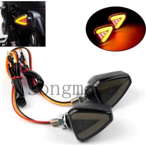 Universal Motorcycle Turn Sequential Signals LED Blinker Flashing Lights Tail Stop Indicators Turn Signal