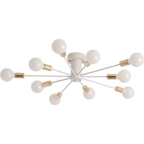 Vintage Ceiling Lights Multiple E27 6/8/10 Heads Black/White/Gold For Living Room / Dining Room Vintage LED Ceiling Lamp