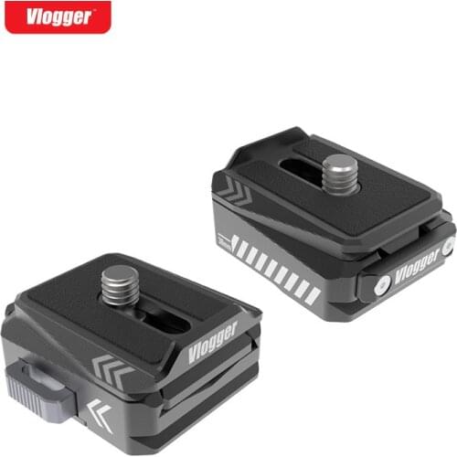 Vlogger Quick Release Clamp Plate Lock Adapter fast loading seat Base Plate fits Arca swiss for Cameras Tripod Monitor cage