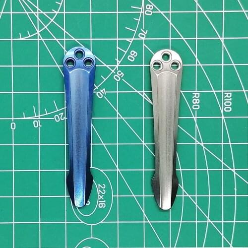 1 Piece Titanium Alloy Pocket Clip 3-Hole with Install Screws for Spyderco Paramilitary PM2 C81 C10