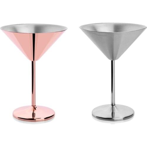 1 Pack Shatterproof Stainless Steel Material Martini Goblet Reusable Goblets Unbreakable Martini Glasses Dishwasher Safe