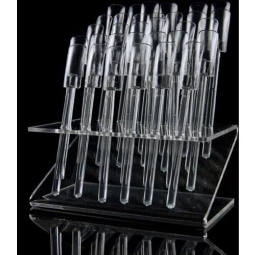 32 Tips Pop Sticks Acrylic Nail Art Clear Tips Display Stand Nail Polish Practice Training Tool Color Swatches