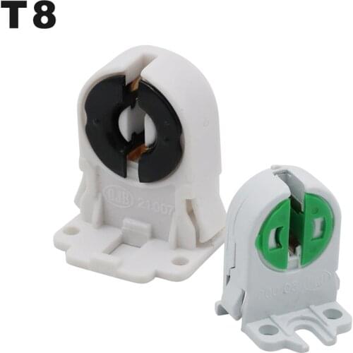 4pcs/lot T8 Lamp Holder 21.007 PBT Flame Retardant G13 Fluorescent Light Plastic Socket T4 T5 Lamp Base 50.008 For LED Tube