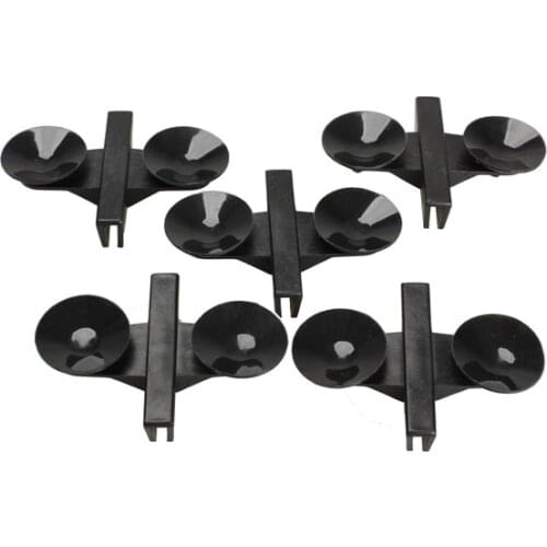 5x Black Plastic Divider Sheet Holder Suction Cups for Aquarium Fish Tank Dropshipping