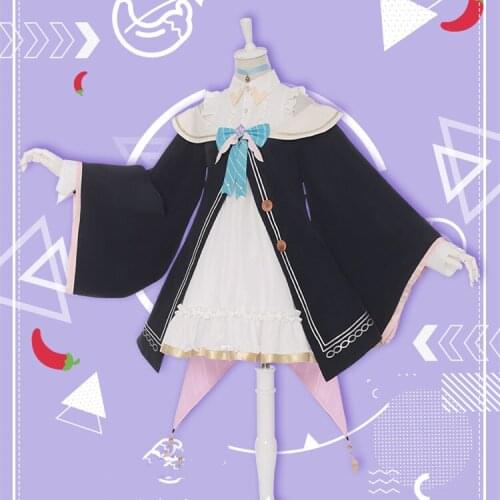Anime VTuber Artist Kagura Nana Cosplay Costume Lolita Dress Cute Outfit for New Years Halloween Christmas Party Fancy Dress