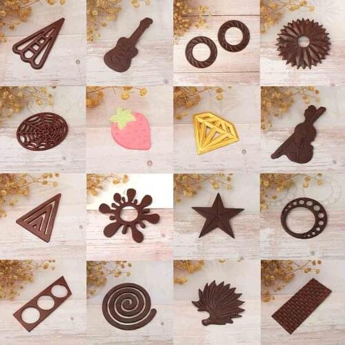 Diamond strawberry shapes rectangle Happy birthday Non-stick Silicone Chocolate Mold Ice Molds Cake Mould Bakeware Baking Tools