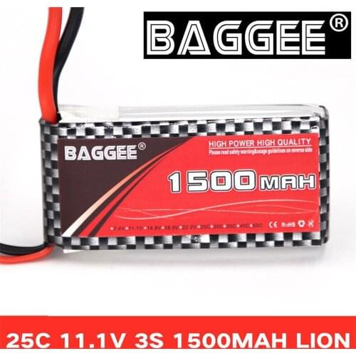 BAGGEE High Rate 25C 3S 11.1V 1500MAH Polymer Lithium Battery for RC Vehicle/Ship/UAV/Crossing Aircraft
