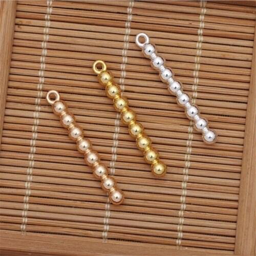 SIXTY TOWFISH 20 Pieces DIY Jewelry Accessories 33*4mm Alloy Ancient Retro Style Materials Flower Charms