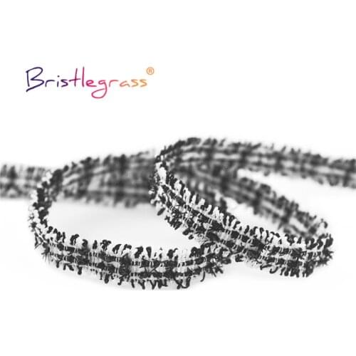 BRISTLEGRASS 5 10 Yard 1/2" 13mm Handmade Glitter Braided Crochet Lace Trims Decorative Ribbon Fabric Costume Dress Sewing Craft