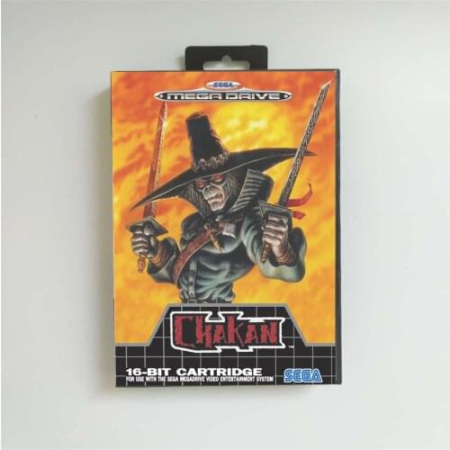 Chakan - EUR Cover With Retail Box 16 Bit MD Game Card for Sega Megadrive Genesis Video Game Console
