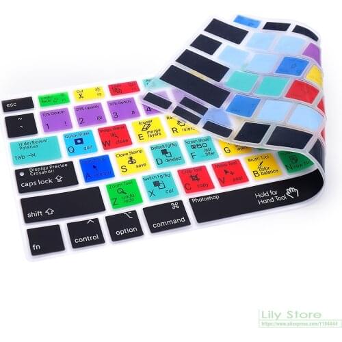 For 2020 MacBook Air 13 Inch Model A2179 A2337 Apple M1 Chip (US Layout) with Touch ID Photoshop PS Shortcuts Keyboard Cover