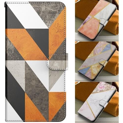 For Coque iPhone 12 Pro Max Mini Case Rhombus Marble Wallet Leather Flip Phone Cover for Funda iPhone 11 SE 6 7 8 Plus X XS Case