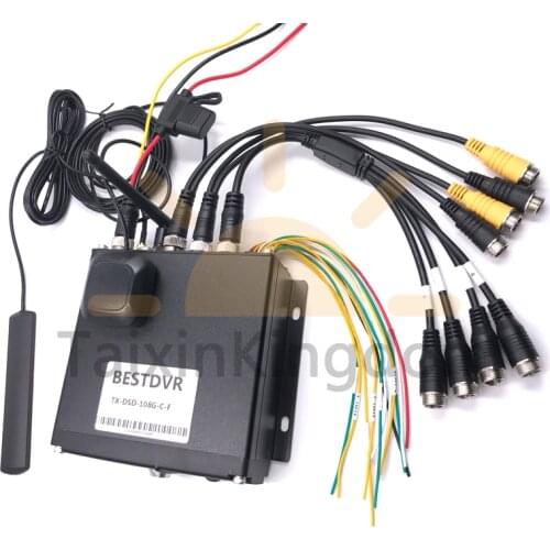 Remote monitoring mdvr real time positioning driving track playback ahd 1080p 3G / 4G GPS WiFi 8CH dual SD card mdvr