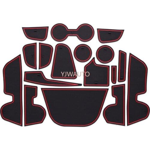 Door Slot Mat for Jeep Compass 2017-2020 Gate Groove Cushion Car Door Rubber Cup Holder Mats Anti-slip Carpets Position