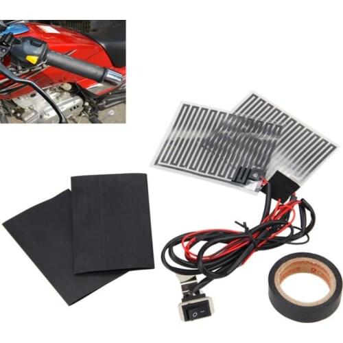 1set DIY Motorcycle Handle Electric Heating Sheet Winter Outdoor Motocross Grips Heated Handlebars Cycling Gloves Accessories
