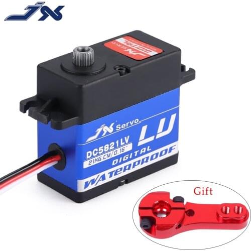 JX DC5821LV Waterproof Metal Gear 20KG Large Torque Digital Coreless Servo for RC Car Crawler TRX4 baja boat Robot