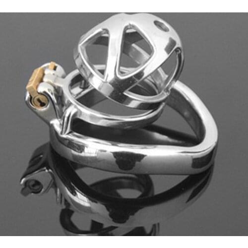 Cock Cage Stainless Steel With Catheters Chaste Cage Tube Male Chastity Device Sex Toys For Men Penis Flat Ring Chaste Bird