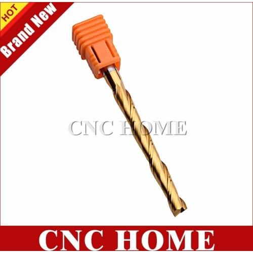 1pc 3.175/4/6mm 2 Flutes carbide end mill titanium coating milling cutters CNC Router Bits Engraving Tools for wood mdf acrylic