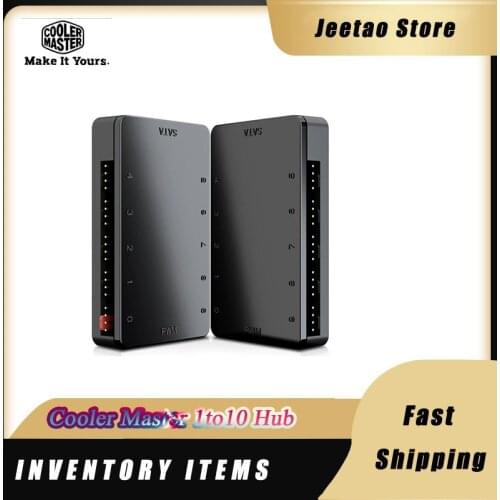 Cooler Master 1to10 Hub 4PIN PWM CPU Cooler SATA Power Supply Port Case Cooling Fan Cable Hub Splitter Adapter Magnet adsorption