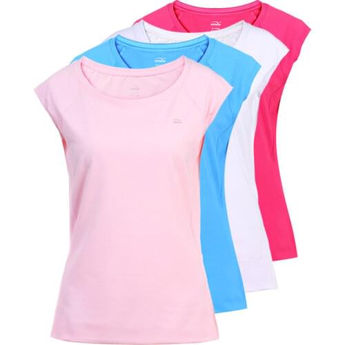Summer Womens Sports Tennis T-shirt Golf Tee Yarn Fitness Moisture Wicking Quick Dry Workout Shirts