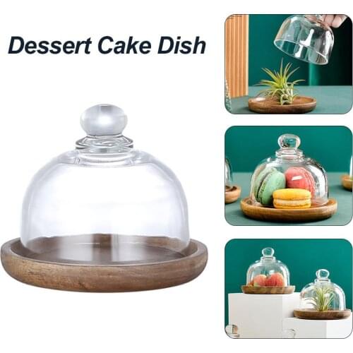 2021 Mini Dessert Serving Stand With Dome Lid Multifunctional Platter Cake Plate Fruit Dishes Tea Tray For Hotels Home Storage