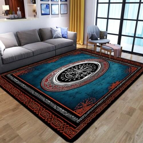 Fashionable Bohemian Style Carpet Non-slip Mat Soft Fluffy Flannel Mandala Pattern Home Carpets for Living Room Bedroom Area Rug