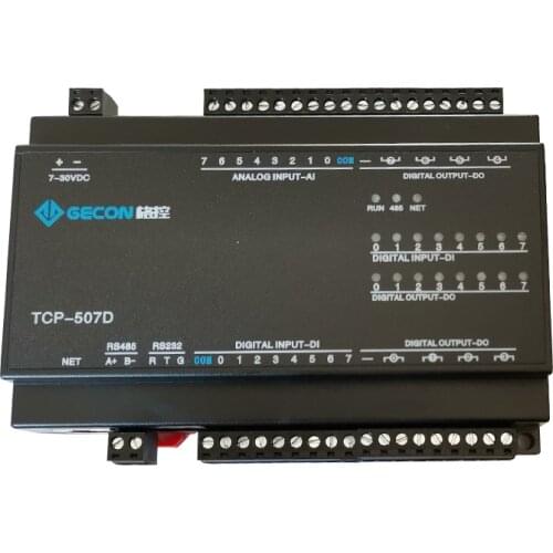 Modbus Ethernet module 8AI8DI8DO analog input digital input relay output TCPIP