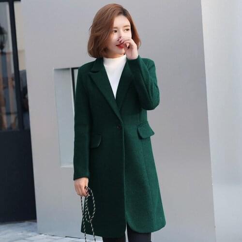 Extra large size women woolen overcoat fashion fat mm 100KG autumn coats lady winter wear long style wool coat
