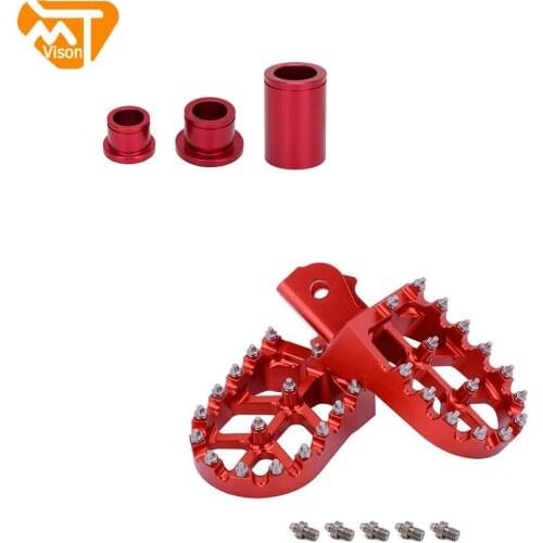For HONDA CRF150F CRF230F CRF 150F 230F 150 230 F 2003-2019 Motorbike CNC Foot Pegs Footpegs Red Motorcycle Footpeg Aluminum