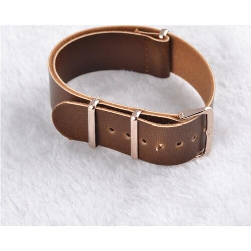 Popular Watchband 20mm Leather band black and brown fashion clock band for watch 2019 New arrived