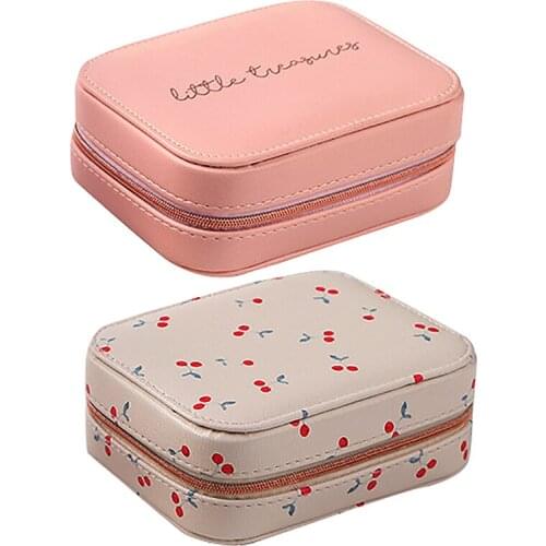 Portable Jewelry Box Zipper Storage Organizer Jewelry Holder Packaging Display Travel Jewelry Case Gift Boxes