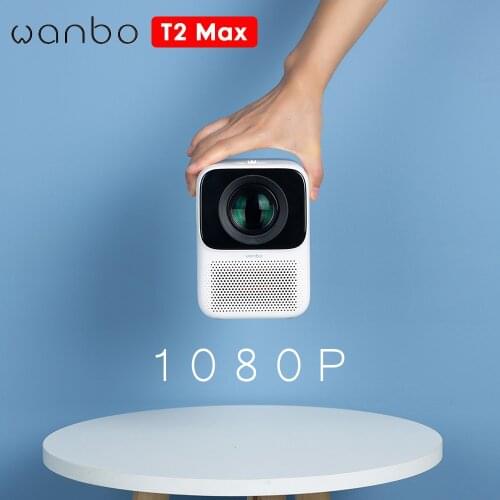 Global Version Wanbo T2 MAX Projector 1080P Mini LED Portable Projector 1920*1080P Vertical Keystone Correction For Home Office