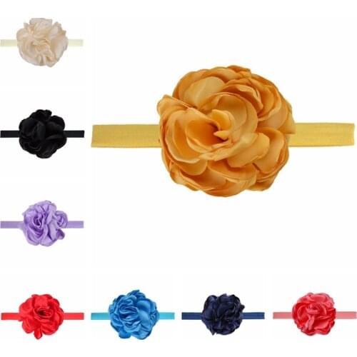 17 Colors 8 CM Handmade Roast Floral Hair Bands Baby Girls Elastic Headband Fashion Children Headwear Photography Headwear