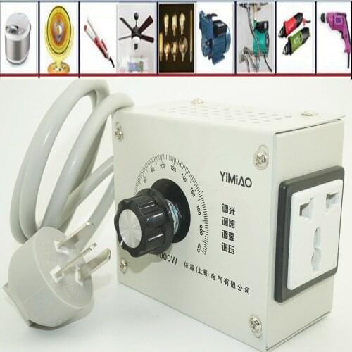 Voltage Regulator Motor Speed Controllor Light Dimmer Thermostat 4000W AC 110V