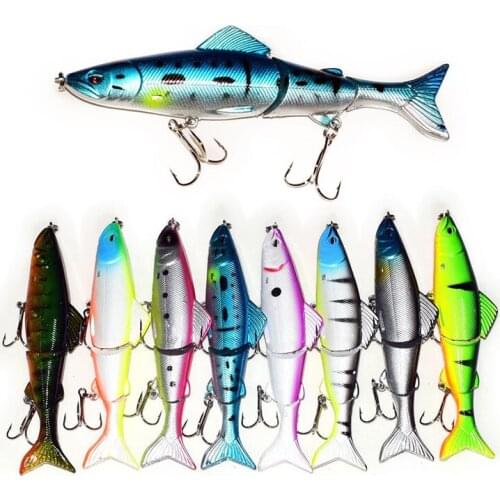 Sections Body Fishing Lures for Bass Trout Freshwater Fishing Lures Multi Jointed Swimbait Hard Bait Freshwater Fishing Gear