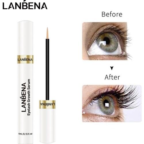 LANBENA Eyelash Growth Serum Eyebrow Fast Growth Liquid Essential Enhancer Nourishing Lengthening Eyebrow Growth Eyelash Care