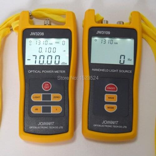 Fiber Optic Multimeter SM&MM JW3208A Handheld -70~+6dBm Optical Power Meter +JW3109 Optical Light Source 850/1300/1310/1550nm