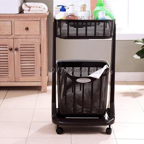 Japan Imported Dirty Clothes Hamper Laundry Basket Dirty Clothes Double Storage Basket Bathroom Toilet Dirty Clothes Basket