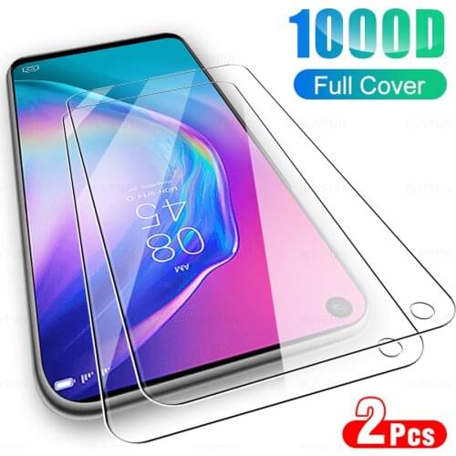 2Pcs Full Cover Protective Glass For Tecno Camon 15 Air Phone Glass Screen Protector Film For Spark 6 5 12 Go Pro 12Air 6Go 6Air