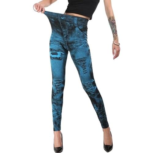 Women Sexy Skinny Jean Jeggings Fashion Classic Stretchy Slim Leggings Female High Waist Skinny Leggings Bottoms Plus Size