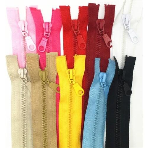 10pcs 80CM 5# High Quality Colorful Open-End Resin Zippers Tailor Garment Bags Home Textile Sewing Crafts