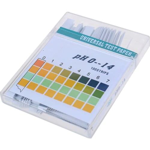 100Pcs 0-14 PH Test Strips Litmus Paper Universal Alkaline Acid Indicator Paper for Water Saliva Soil Aquariums PH Tester Strip
